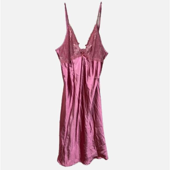 Deep Pink Midi Slip Dress - Picture 1 of 6